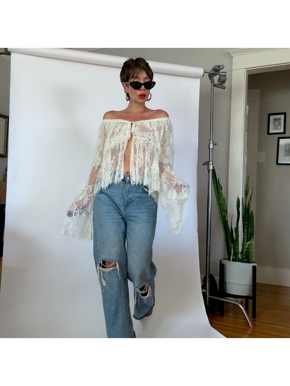 Y2K Lace Fairy Top